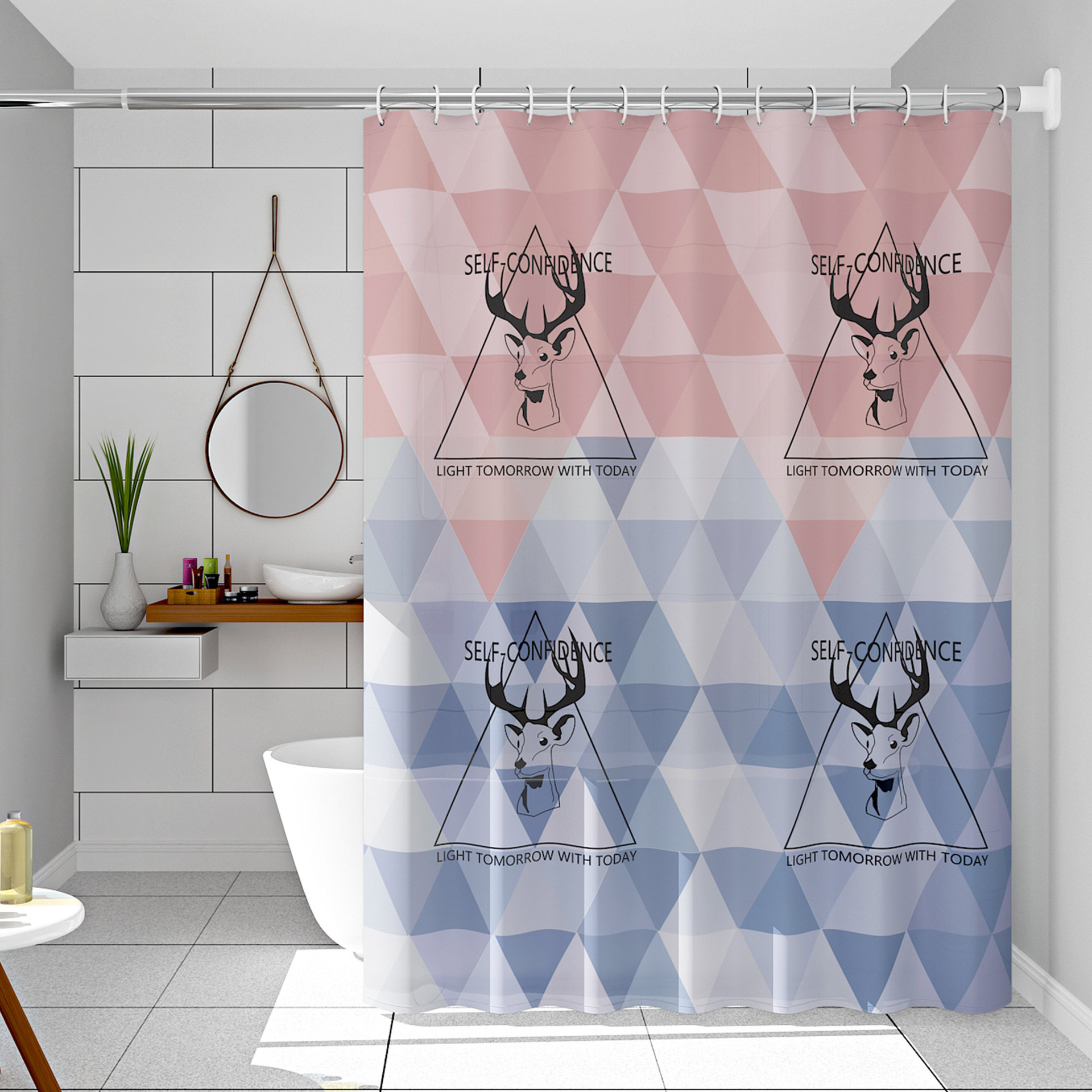 Transfronterizo en stock al por mayor PEVA cortina impermeable baño ducha cortina inodoro ducha cortina cocina partición cortina puerta cortina