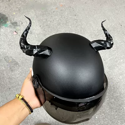 cool and unique, Motosiklet dəbilqələri - custom-color-helmet-devil-hornsheight-11cm-comes-with-3m-adhesive