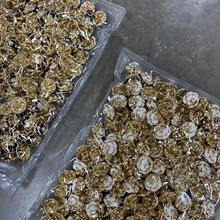 【艺森】山茶花黑白色纽扣金银边饰品配件针织开衫衬衣金属小扣子