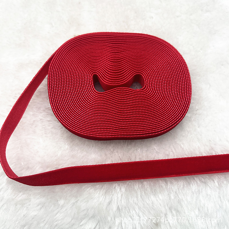 Fabricantes al por mayor 1CM hechos a mano embalaje de regalos de cinta de lana unilateral cinta de cebolla cinta de terciopelo decoración DIY