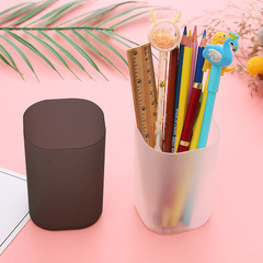 Creative Large Capacity Simple Pen Holder Student Desk Stationery Storage Bin Multifunctional Round Pen Cup Factory Wholesale