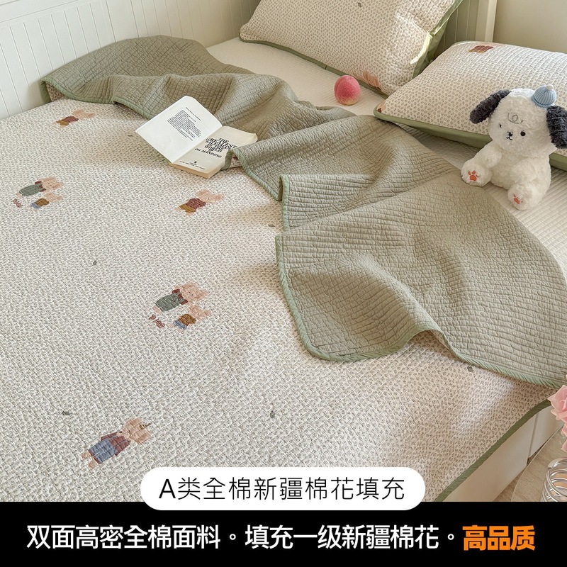 クラスA両面純綿ベッドカバー、内外新疆綿ベビー用、新綿畳ベッドシーツ、オールシーズン万能|undefined