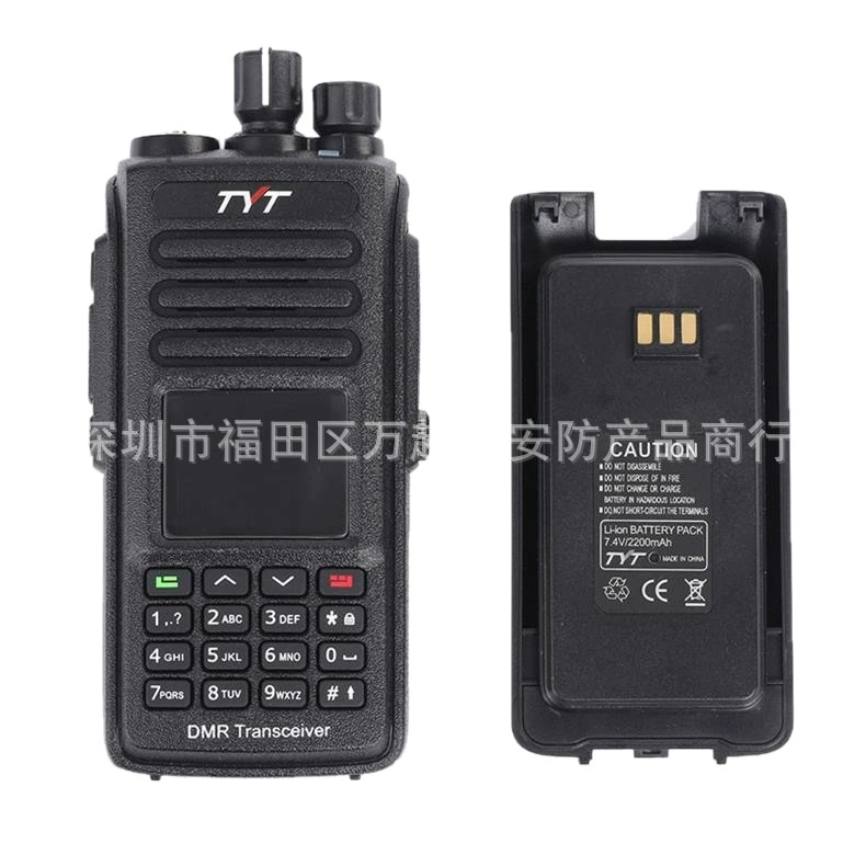 Карманный рация Digital Walkie-Talkie TYT MD-UV390PLUS, DMR 10W, AES256 шифрование, зарядка Type-C, IP67