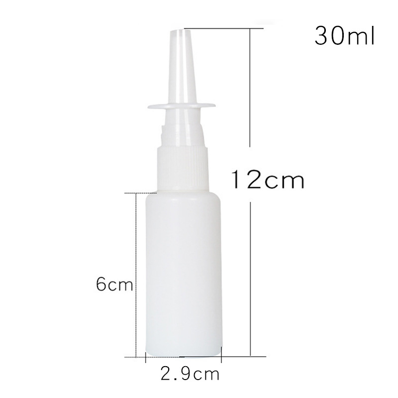 Pe en stock botella de spray recto botella de spray nasal aerosol niebla fina medicina botella 10ml20ml30 botella de plástico en stock engrosada