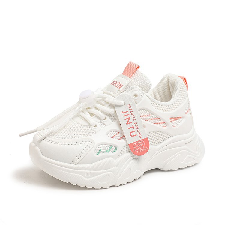 Atmungsaktive Mesh-Sneaker für Mädchen – Leichte, rutschfeste Schulschuhe für ältere Kinder, weiche Plateauschuhe mit gepolsterter Fußgewölbeunterstützung_voghion.com