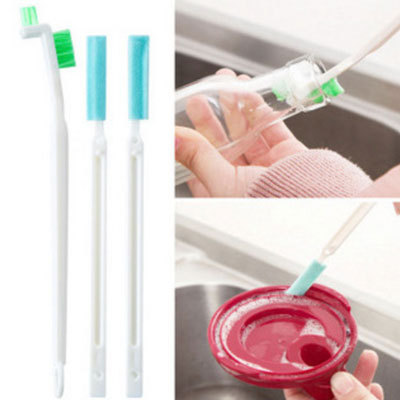 Household Decontamination Cup Washing Brush Sink Gap Cleaning Small Brush Multi-Functional Water Kettle Cup Fine Fiber Brush Three-Piece Set