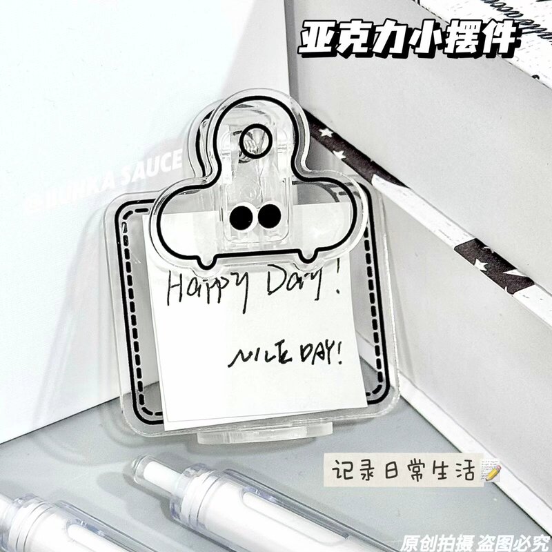 Factory Direct Sales Ins Simple Calendar Acrylic Desktop Calendar Ornaments High School Entrance Examination Ins Style Note Board Pp Clip