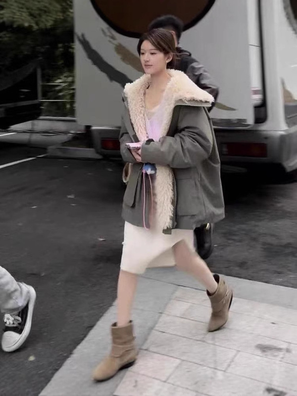 韩版加厚大翻领羽绒棉服女派克服外套女2025冬季新款保暖棉衣上衣|undefined