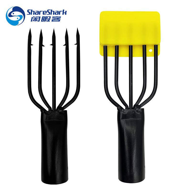 Arpón de acero de primavera 3 4 5 dientes de pesca de púas de hielo de pesca pistola tenedor Dispositivo de pescado arpón de púas al por mayor