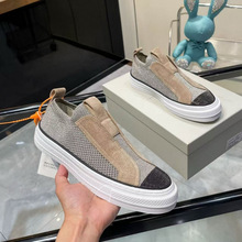 2025欧美BC新款串珠厚底板鞋一脚蹬懒人复古真牛皮舒适百搭休闲鞋