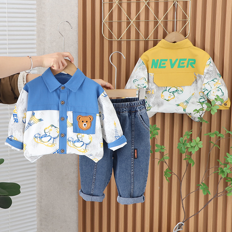 spring cartoon long-sleeve for boys