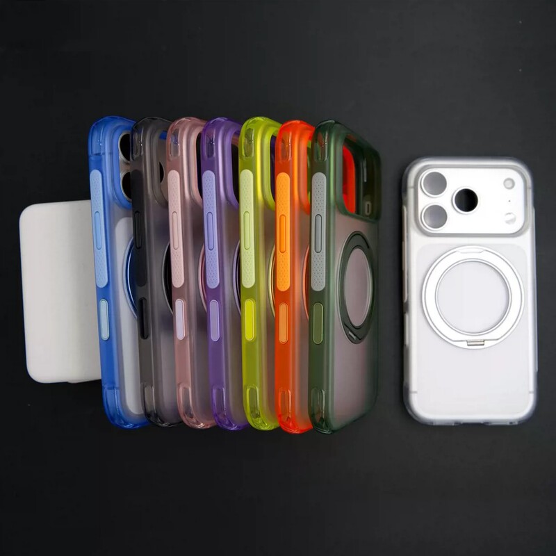 Airbag rotating stand phone case suitable for iPhone 18 Pro Max, magnetic matte Apple 17 air cushion protective cover Airbag rotating stand phone case suitable for iPhone 18 Pro Max, magnetic matte Apple 17 air cushion protective cover