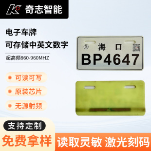 Electronic License Plate High Temperature Resistant Label with Custom Text, Original Chip, High Temperature Tolerance