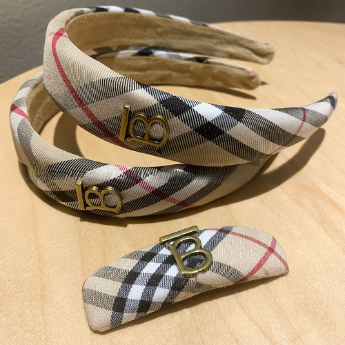 New Korean Dongdaemun Metal with Classic Vintage Letter Pattern Hair Accessories for Women, High Crown to Make Face Look Smaller