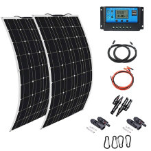 2PCS单晶太阳能光伏板110W18V Solar panel kit 小型发电站 房车