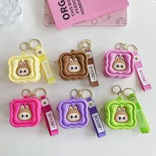 卡通拉布布硅胶零钱包儿童可爱钥匙扣挂件春节小礼品卡包挂件批发
