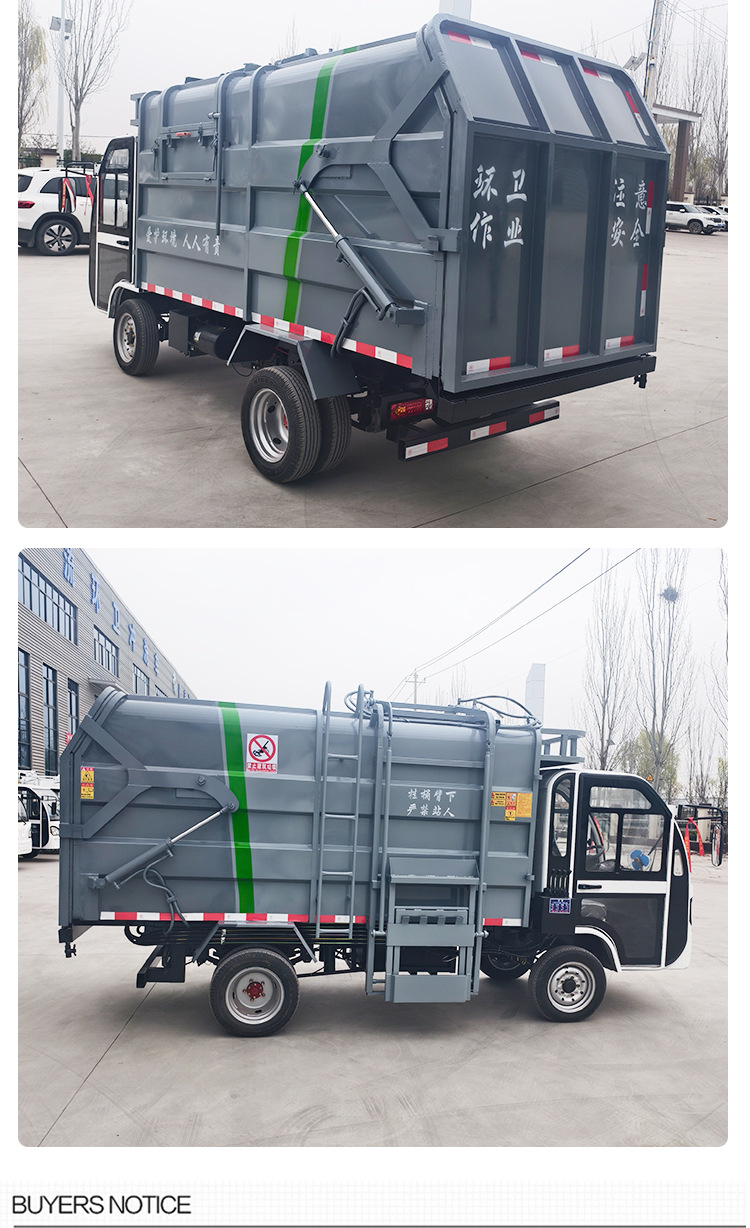 New Energy Garbage Truck, Electric Garbage Transfer Vehicle, Municipal Community and Scenic Area Garbage Removal Electric Bucket-Type Garbage Truck