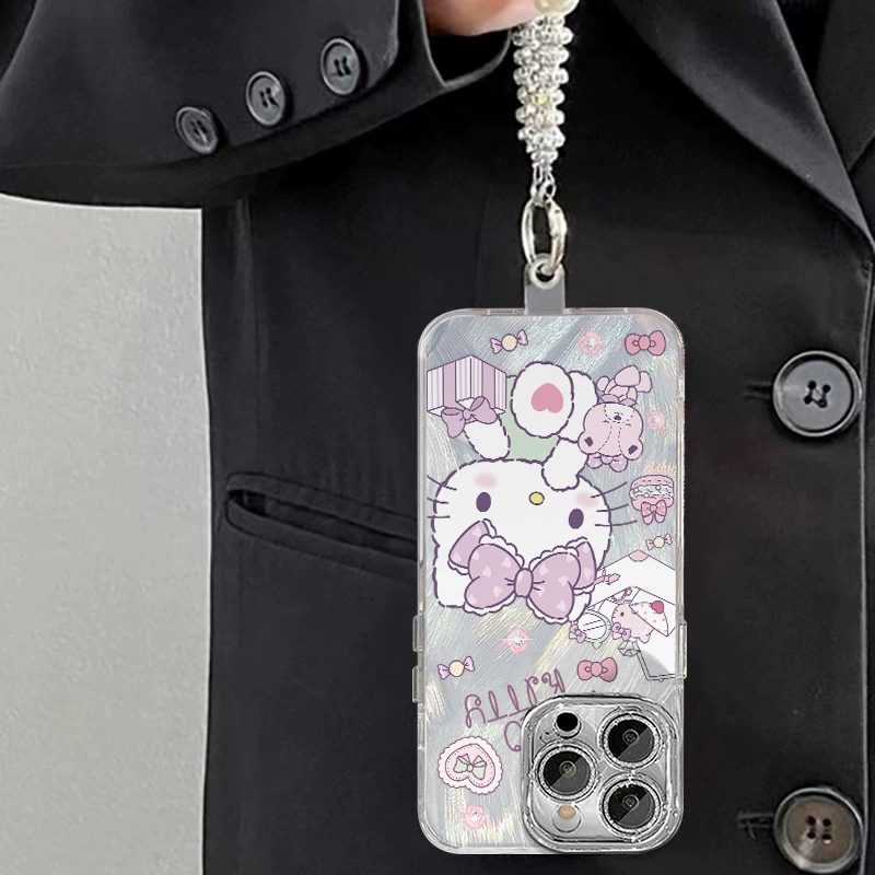 Huawei, Honor, Hello Kitty, Xiaomi, совместимый чехол с бантом, мультяшный объектив