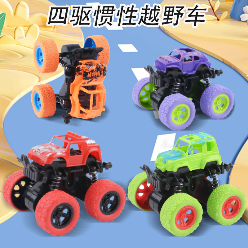 Niños inercia cuatro tracciones vehículo todoterreno al por mayor niño coche de acrobacias modelo de simulación de caída coche de juguete pequeño regalo