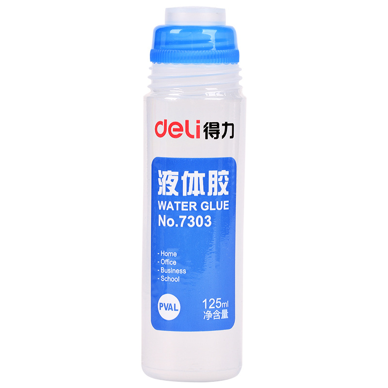Deli 7303 liquid glue 125ml office school supplies stationery handmade glue sealing liquid glue wholesale