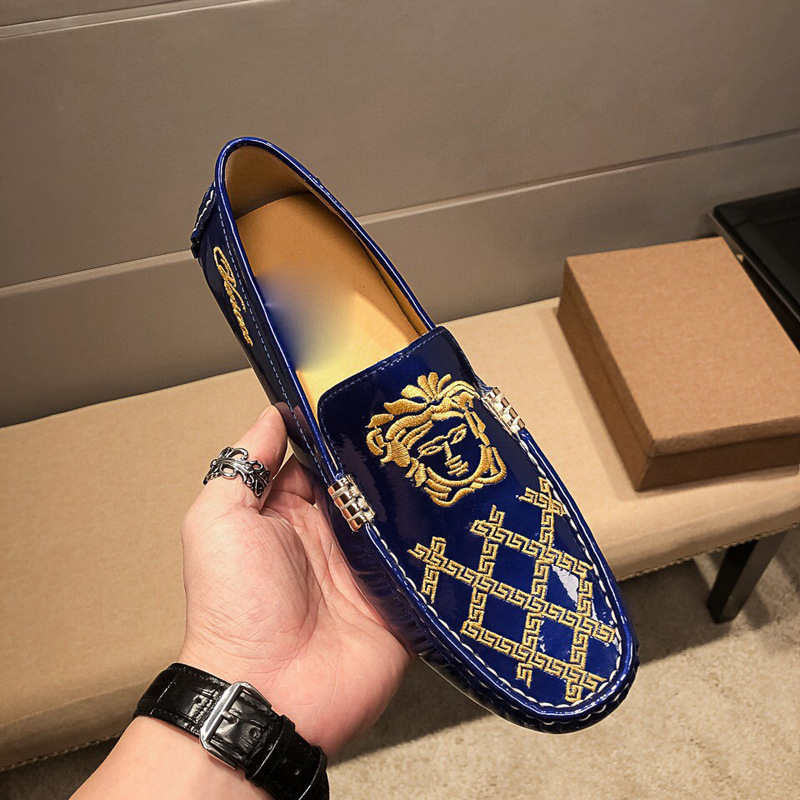 2024 nuevos zapatos Bean para hombres zapatos de zebra zapatos de cuero para hombres de tendencia de moda europea zapatos de alta calidad para hombres