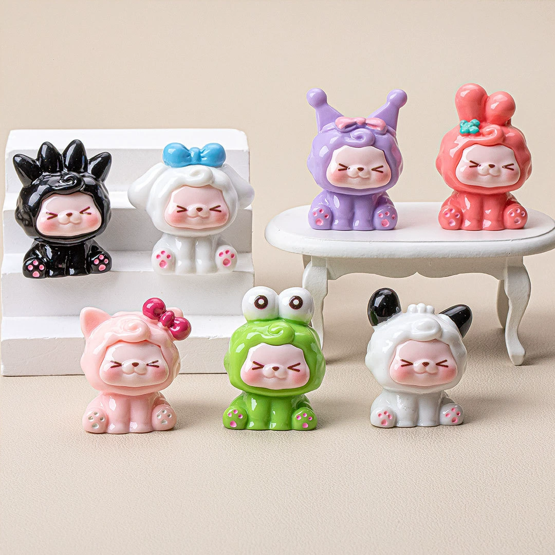 New three-dimensional Sanrio solid color KIKI exquisite keychain pendant desktop car small ornaments Douyin blind bag