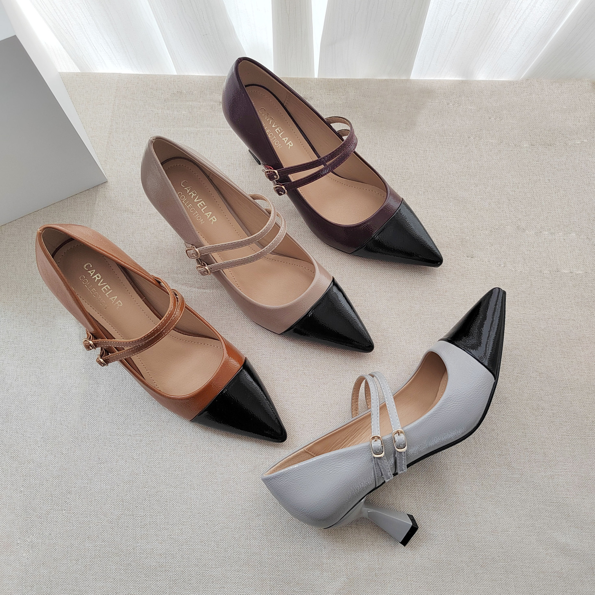 新款单鞋法式尖头后空平底春夏秋外贸包头大码凉鞋女休闲时尚