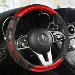 Factory-made Car Accessory Steering Wheel Cover Silicone Carbon Fiber All-Season Multicolor Non-Slip Handle Cover