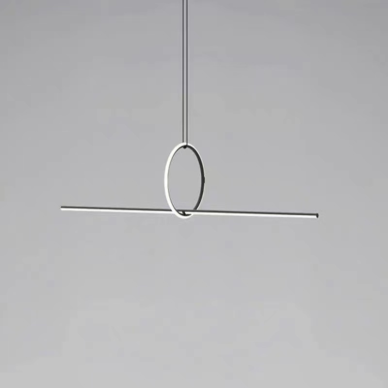 Italian Flos Simple Line Geometric Creative LEDRound Lighting Designer Island Bar Restaurant Chandelier