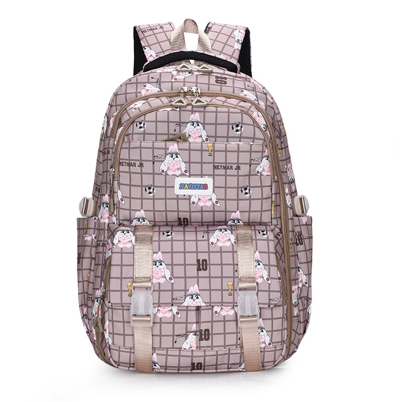 Refrigerador tipo puerta abierta serie de mochila de dibujos animados estudiantes de gran capacidad simple y ligera para hombres y mujeres de alto valor facial mochila del campus