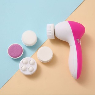 Cross-border Five-in-One Face Washing Brush Electric Cleanser Facial Beauty Instrument Pore Shrinking Cleaner Facial Face Washing Brush