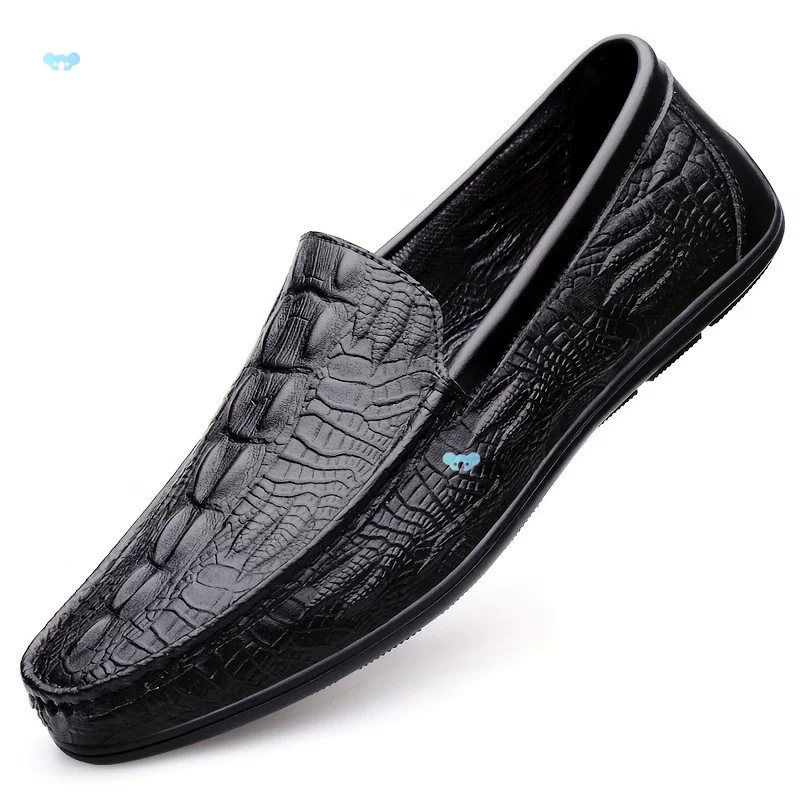 [Мокасины-деревянные Moc Toe слипоны Croc Effect]
