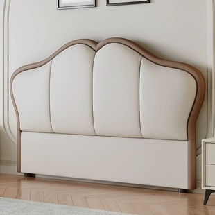 Bedside Soft Bag 2025 New French Accessible Luxury One-Piece Floor-Standing Simple Cat Claw Leather Cream Style Double Bedside