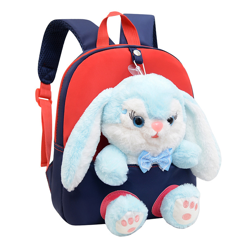 Otoño y invierno bolsas escolares de peluche para jardín de infantes bolsas de dibujos animados regalo para niños muñecas colgantes de hombro mochila de estudiantes niñas