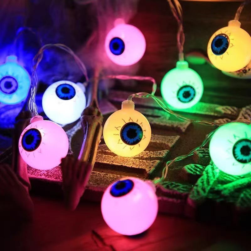 Decoración de Halloween LED fantasma ojo de lámparas de lámparas de lámparas de lámparas de fantasmas al aire libre accesorios de lámparas de color de atmósfera