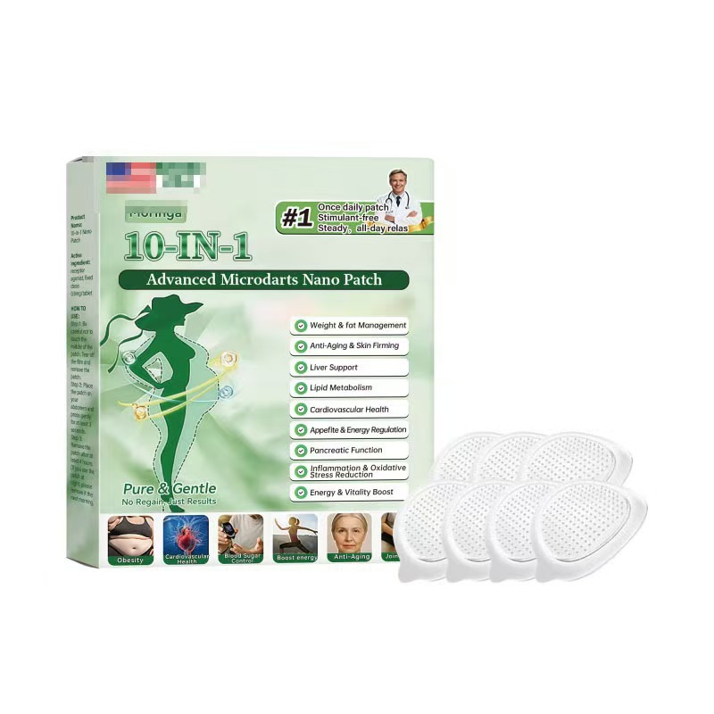 Cross-Border Moringa Body Care Patch Moringa 10-in-1 Nano Microdarts Patch in Stock