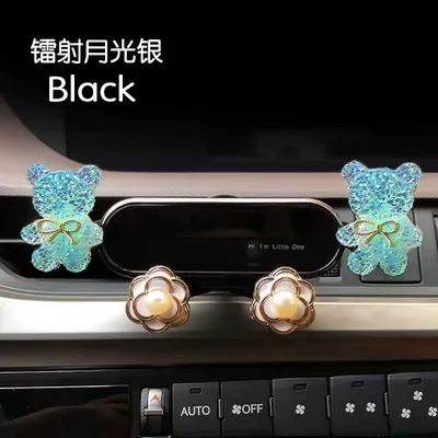 Car phone holder: goddess style, air vent - sky-blue-violent-bear-upgraded-version-moonlight-black