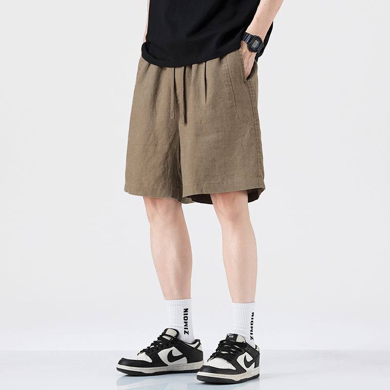 High-Quality New Summer Japanese-Style Linen Casual Shorts for Men, Loose Straight-Leg Versatile Five-Point Beach Shorts High-Quality New Summer Japanese-Style Linen Casual Shorts for Men, Loose Straight-Leg Versatile Five-Point Beach Shorts