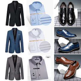 衣柜饰品样板房衣帽间装饰品摆件商务男士西装衬衣皮鞋搭配