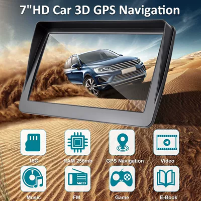 Source Factory 7inch Type-C Port Car Audio and Video Portable Gps Navigator Cross-Border Car Accessories (Car Convenient GPS Navigation)