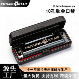 未来星10孔口琴C调布鲁斯口琴初学演奏十孔Harmonica跨境热销