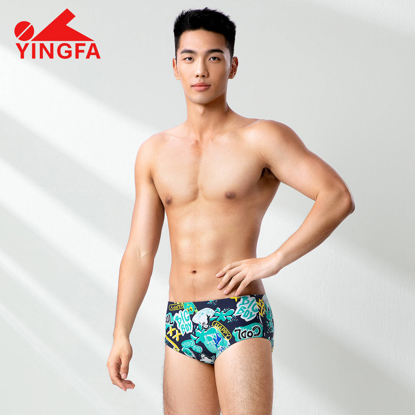 Yingfa Swimming Trunks Men's Professional Racing Large Triangle Swimming Trunks Widened Anti-Embarrassment Wide-Brimmed Men's Training Swimming Equipment