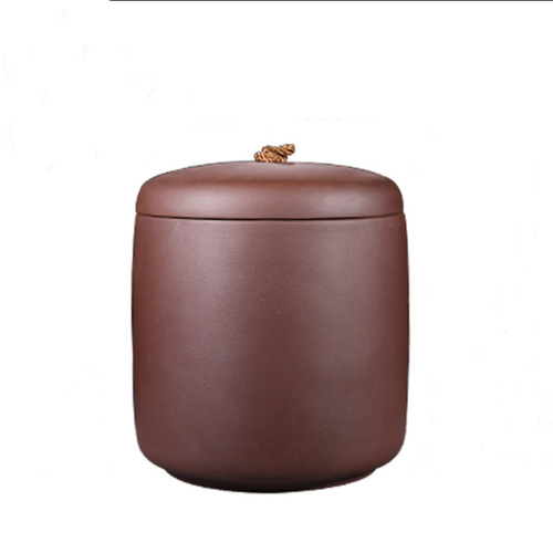 Yixing purple clay tea jar large size Pu'er Qizi cake jar tea jar purple clay tea jar tea box storage jar tea jar