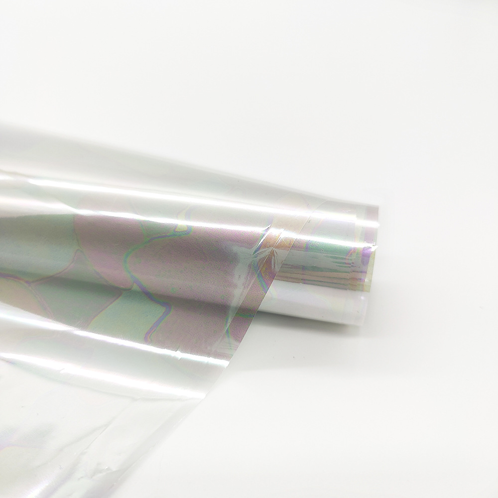 PET镀铝膜耐高温幻彩全转转移膜耐高温烫金膜鞋材辅料工厂