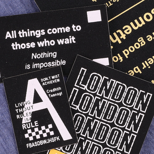 Printed label accessories, hole repair, subsidy, embroidered leather jacket, down jacket patch, English letter self-adhesive cloth patch