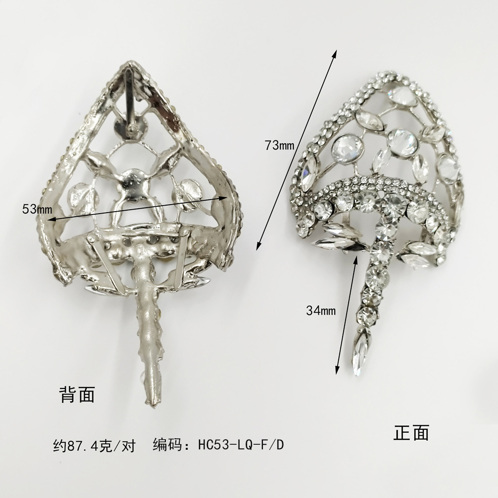 Zapatos complejos retro chinos con Phoenix-tipo talón decoración hueco metal pieza accesorios zapatos de boda zapatos de tacón alto zapato femenino cubierta