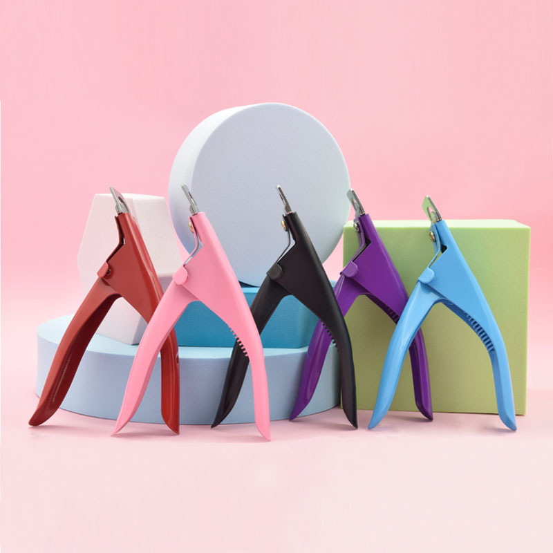 Cortador de Uñas Postizas de Plástico y Acero Inoxidable con Diseño en Forma de U para Manicura
