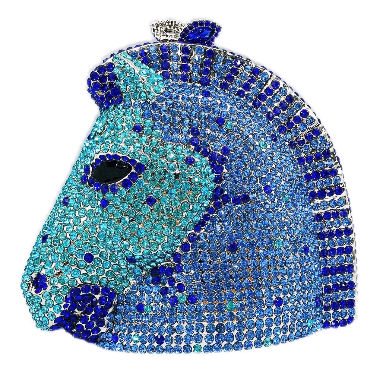 Fuente transfronteriza cabeza de caballo bolsas de cena de diamantes bolsas de joyas bolsas de banquete animales llenos de diamantes bolsas tridimensionales bolsas de mano europeas y americanas