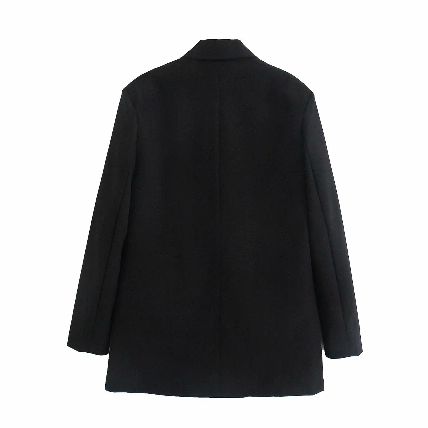 loose-collar double-breasted blazer  NSAM47477