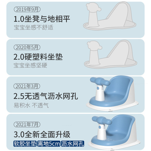 Baby bath seat artifact baby chair bath stand bathtub utensils stool newborn bracket can sit and lie on the cushion